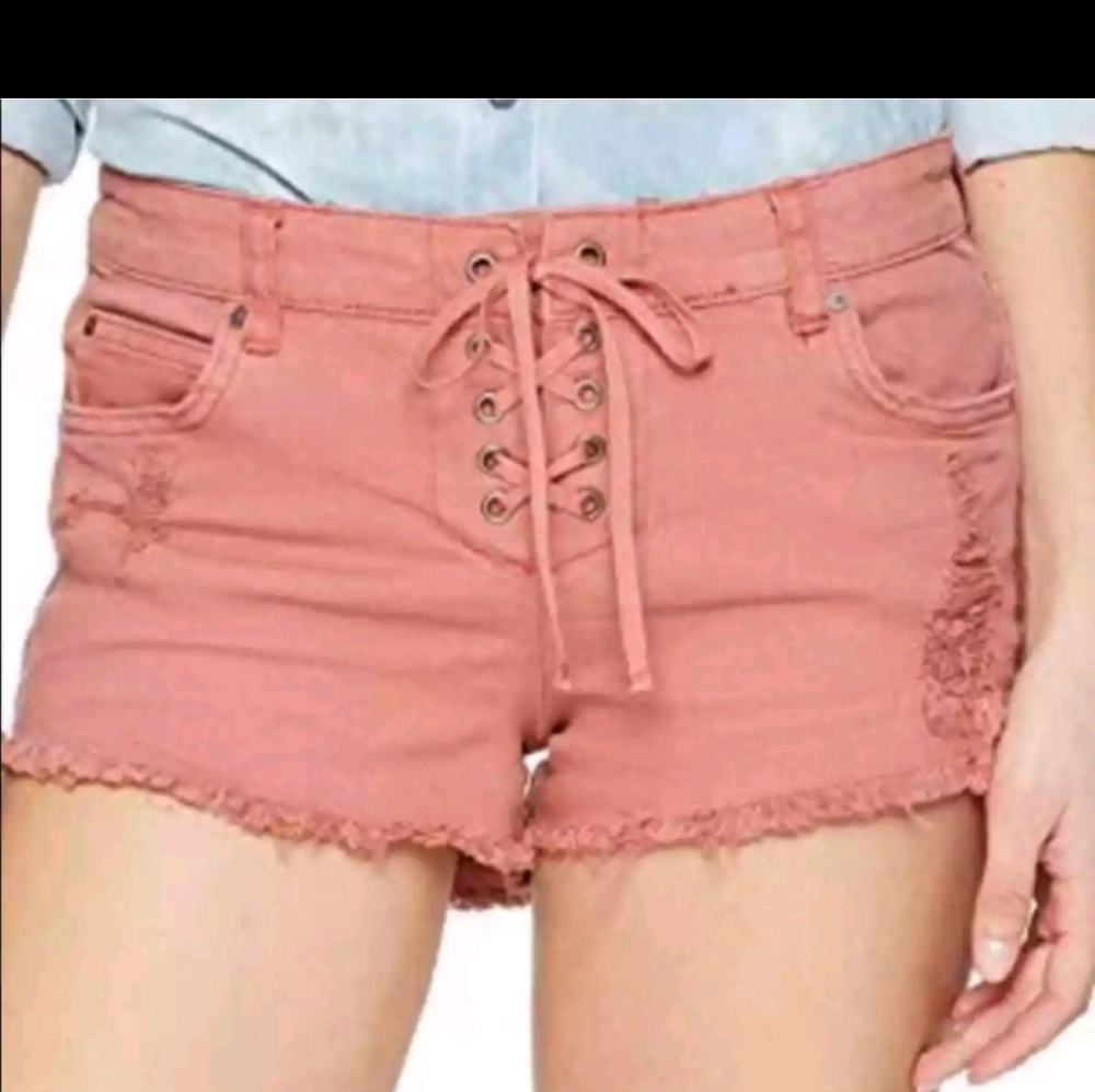 New Dusty Rose Lace up billabong shorts